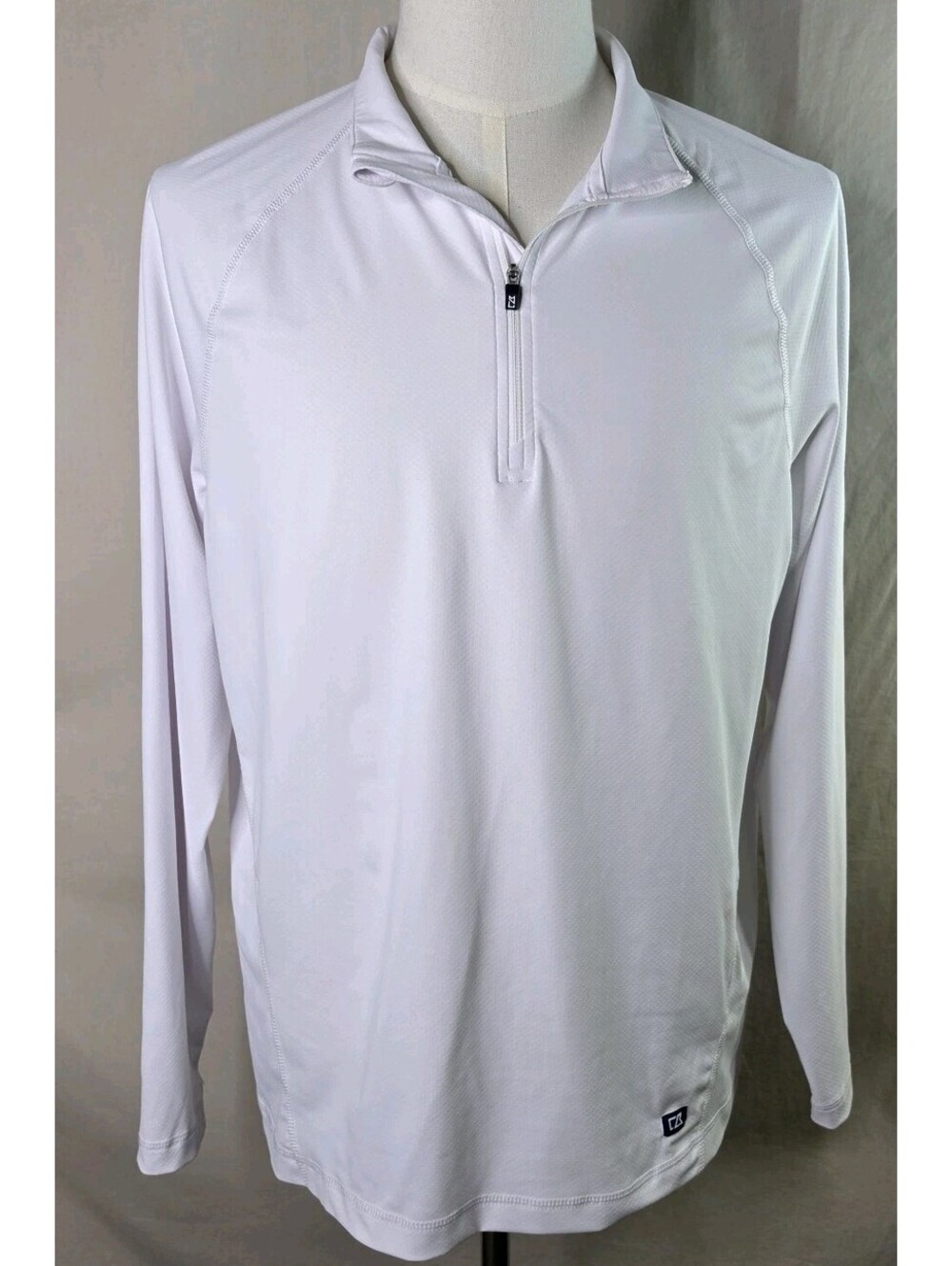 Cutter Buck Prospect Quarter Zip M White Featherlight UPF NWT